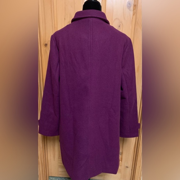 Allegra K Elegant Purple Coat - Picture 2 of 6